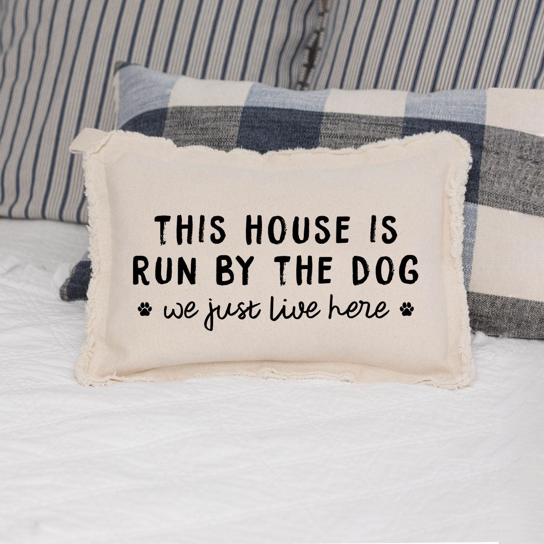 This House Is Run By The Dog Rectangle Pillow