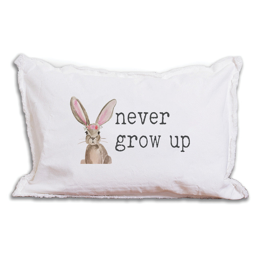 Never Grow Up Lumbar Pillow