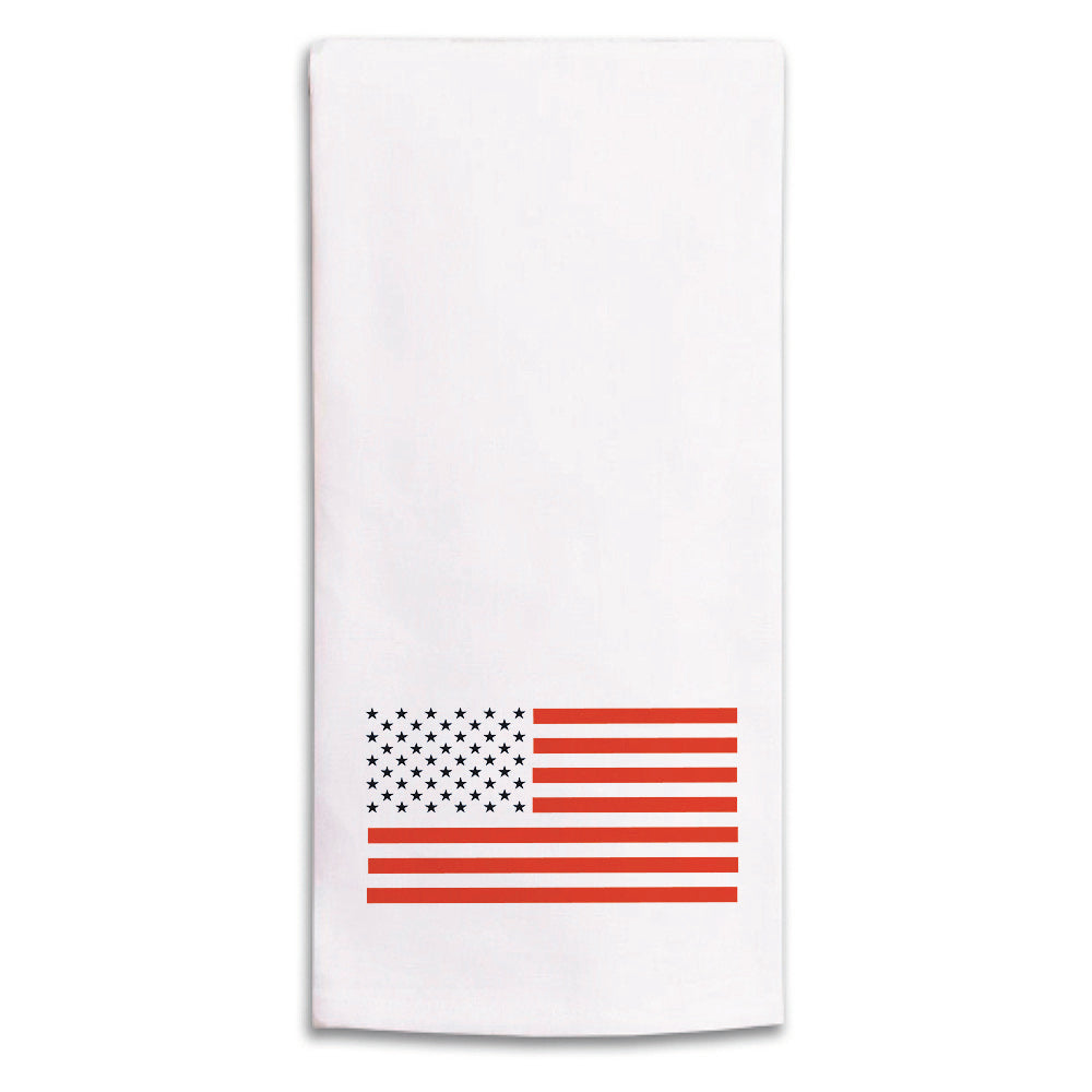 American Flag Rustic Marlin Tea Towel
