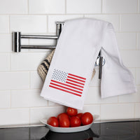 American Flag Rustic Marlin Tea Towel