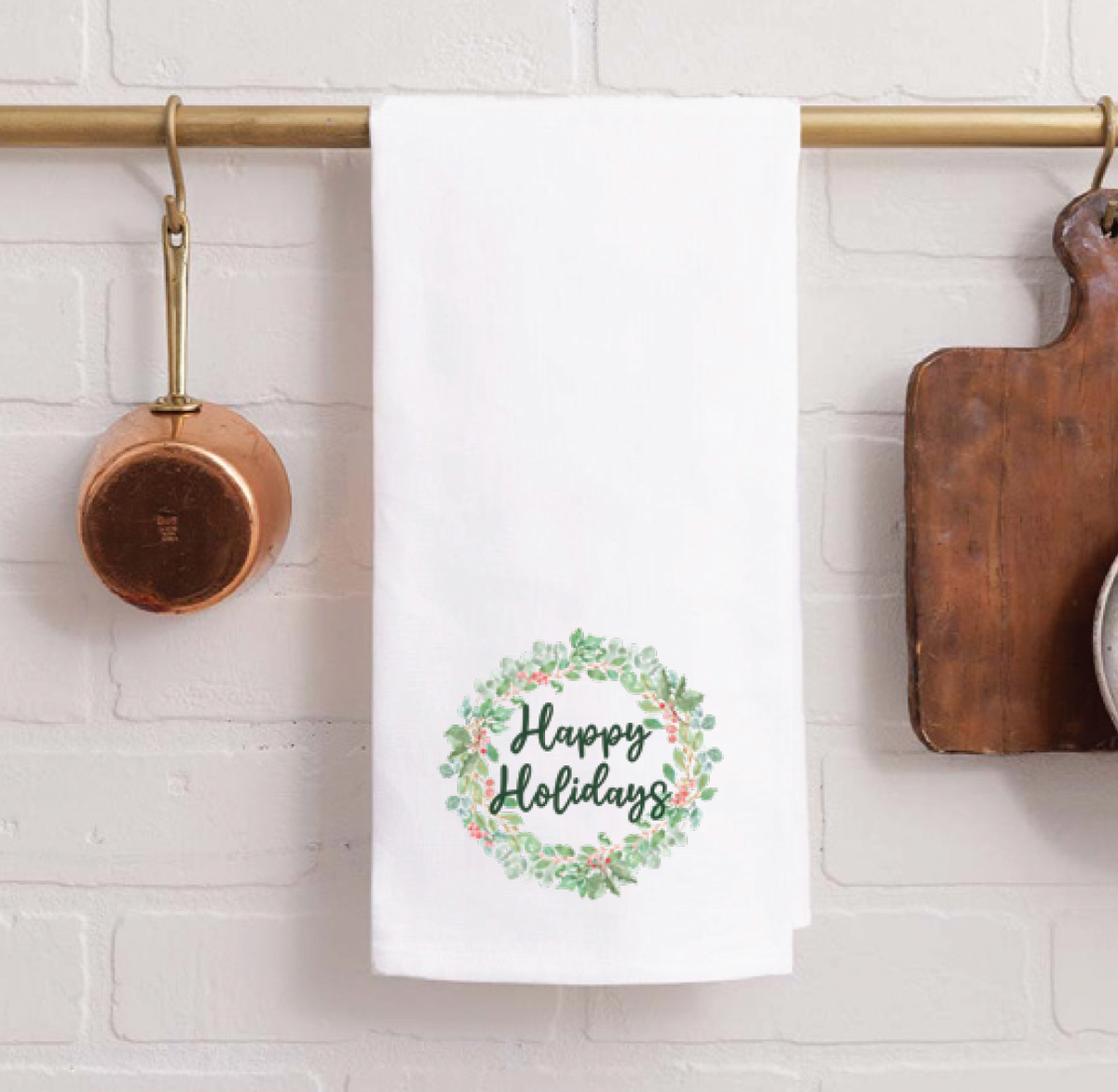 Happy Holidays Tea Towel, Rustic Marlin Home Décor in 2023