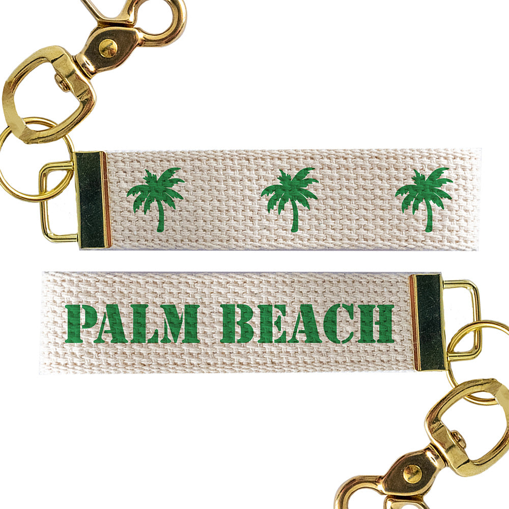 Palm Tree Personalized Keychain Rustic Marlin