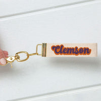 Clemson Orange and Purple Keychain