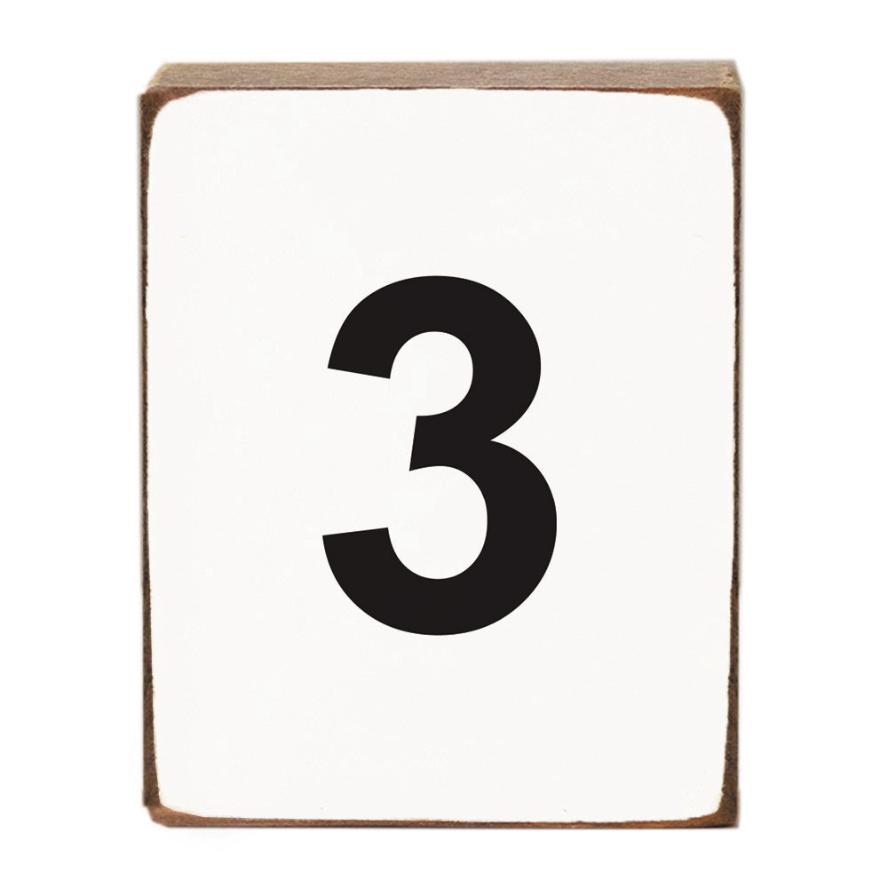 Letter Block Number - Black