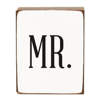 Black Symbols Wood Block