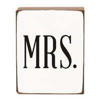 Black Symbols Wood Block