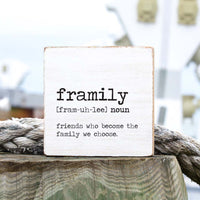 Framily Definition Square Block Sign