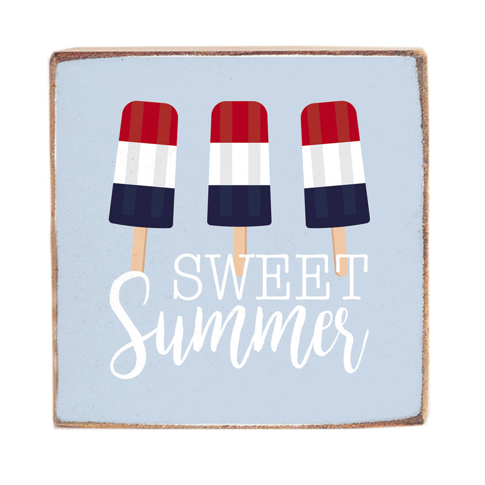 Sweet Summer Square Block Sign