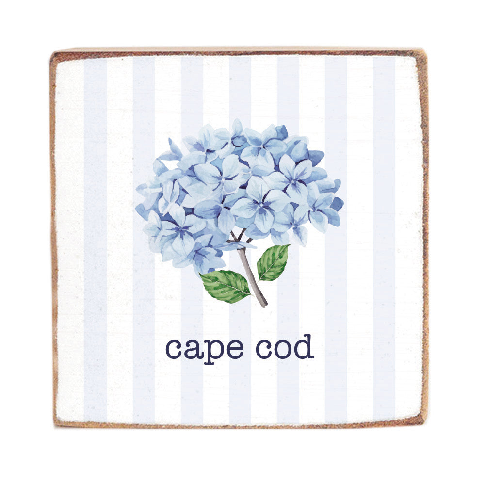 Endless Summer Hydrangea Personalized | Block Square | Rustic Marlin