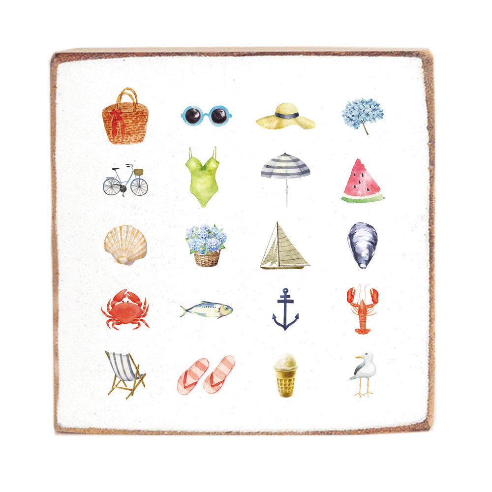 Favorite Summer Things Square Block Sign