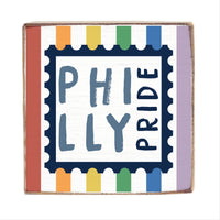 Colourful Philly Pride Square Block Sign