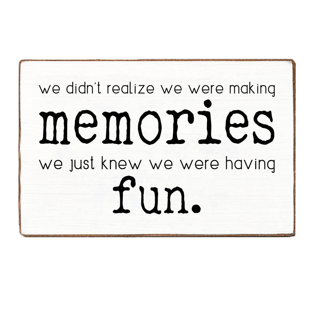 Having Fun XL Block Sign