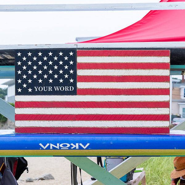 Classic With Name Lower Corner Personalized American Flag