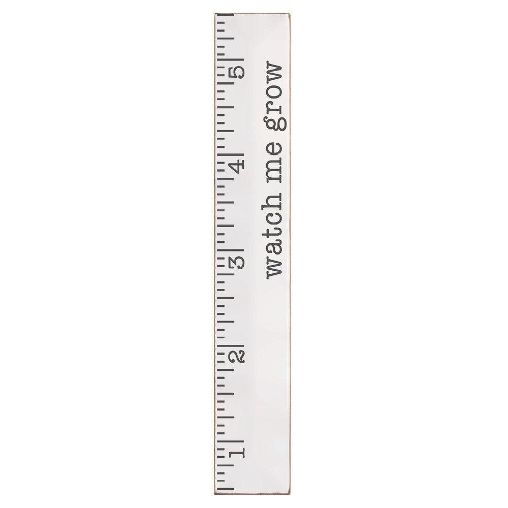White/Grey Growth Chart Barnwood Sign 10x60 Rustic Marlin