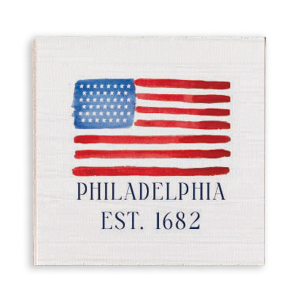 Amercia Flag Philadelphia Magnet