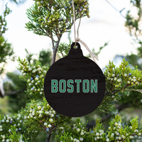 Green and Black Boston Ornament