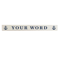 Your Word Anchor Personalized Barnwood Sign