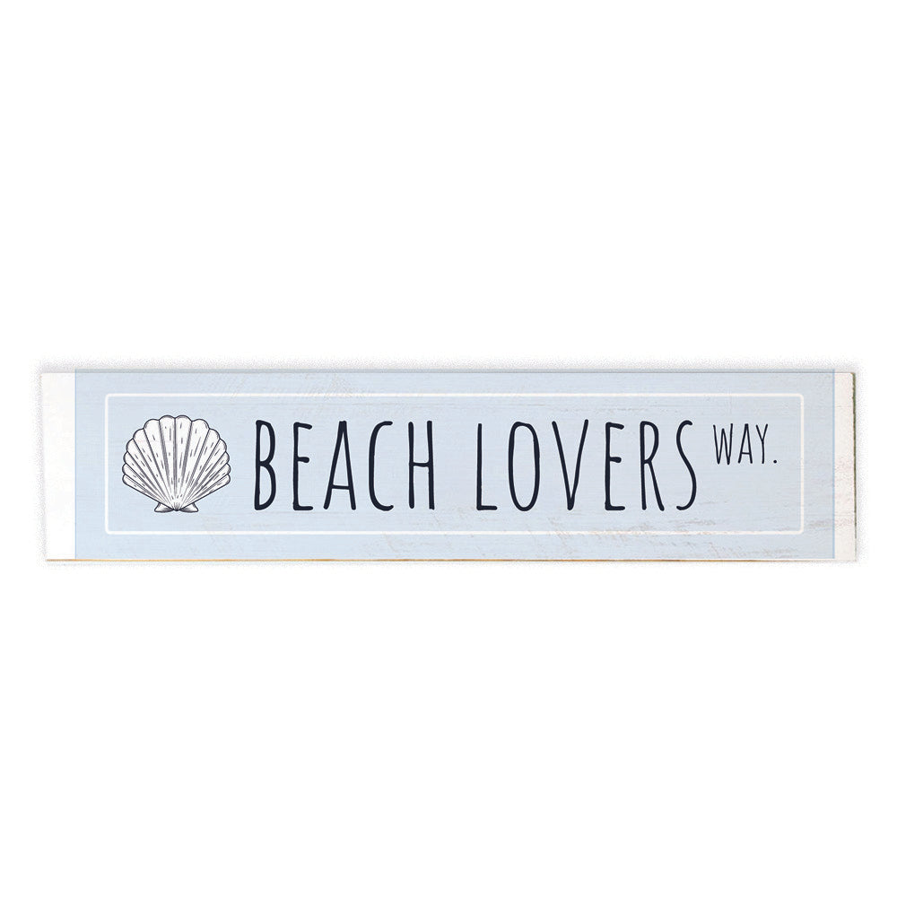 Clam Shell Beach Lovers Way Barn Wood Sign – Rustic Marlin