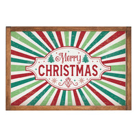 Merry Christmas Festive Stripe Wall Art