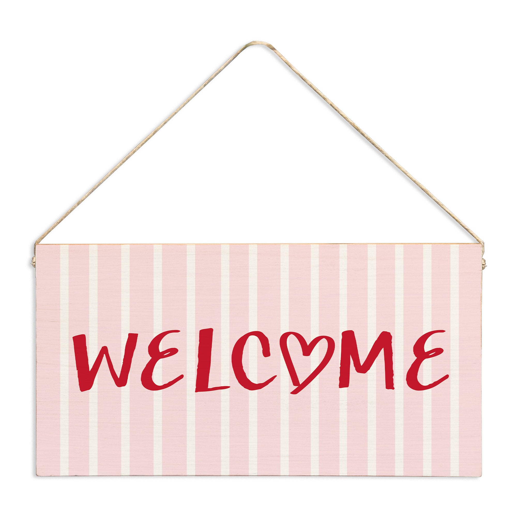 Hearts Welcome | Twine Sign – Rustic Marlin