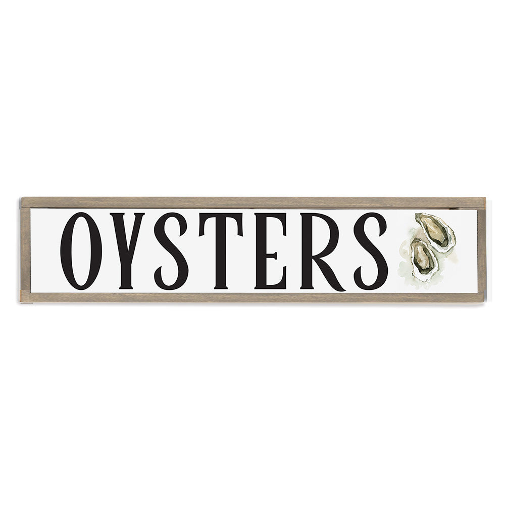 Oysters 10x44 Barnwood Sign