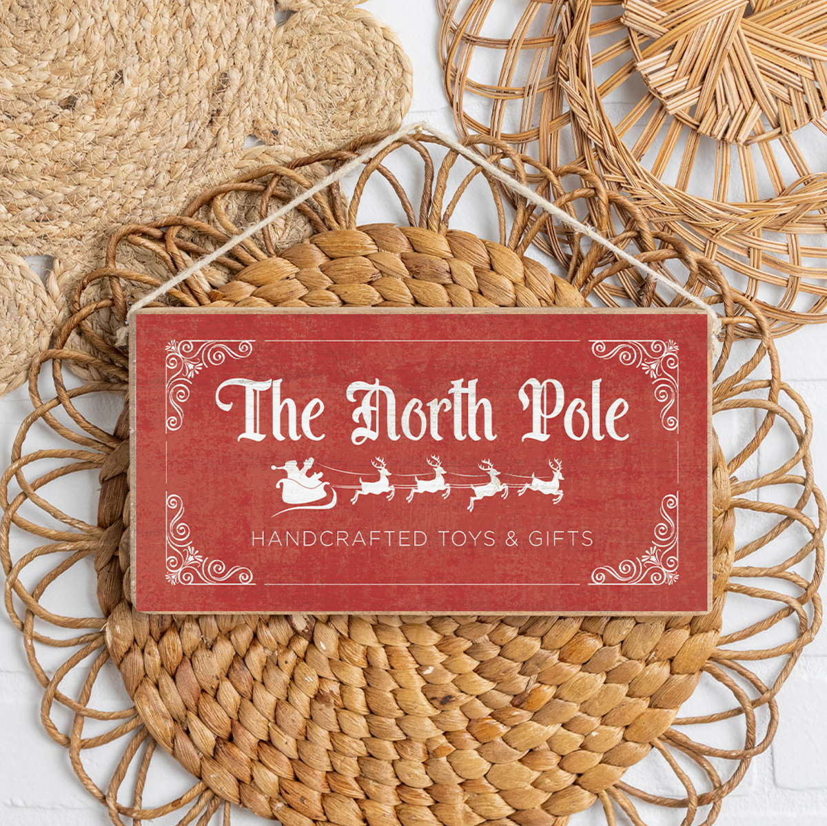 The North Pole Twine Sign