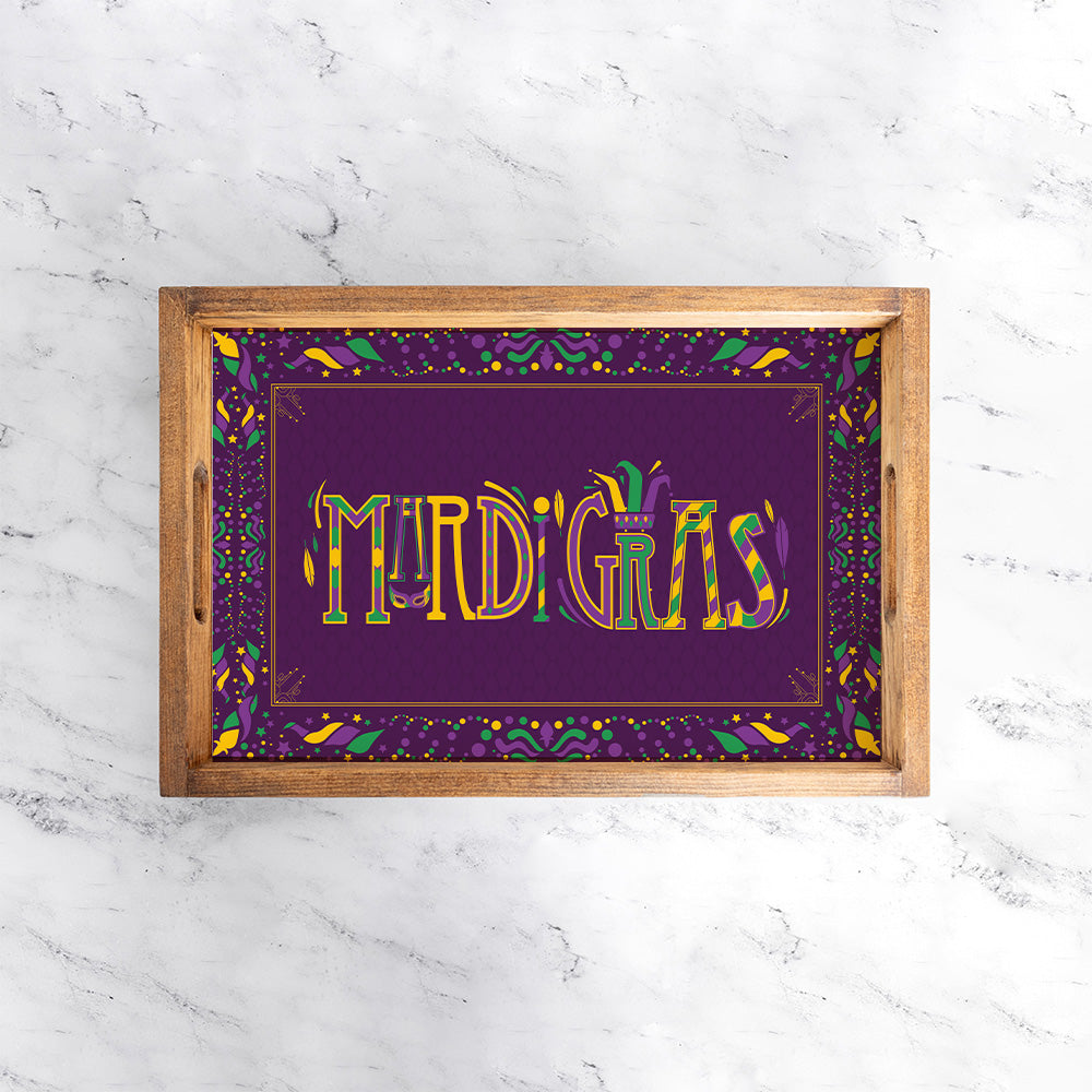 Mardi Gras Serving Tray