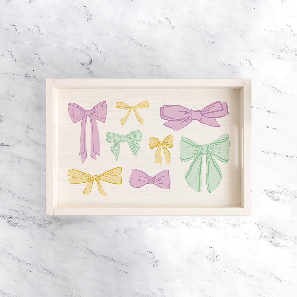 Mardi Gras Bows Serving Tray