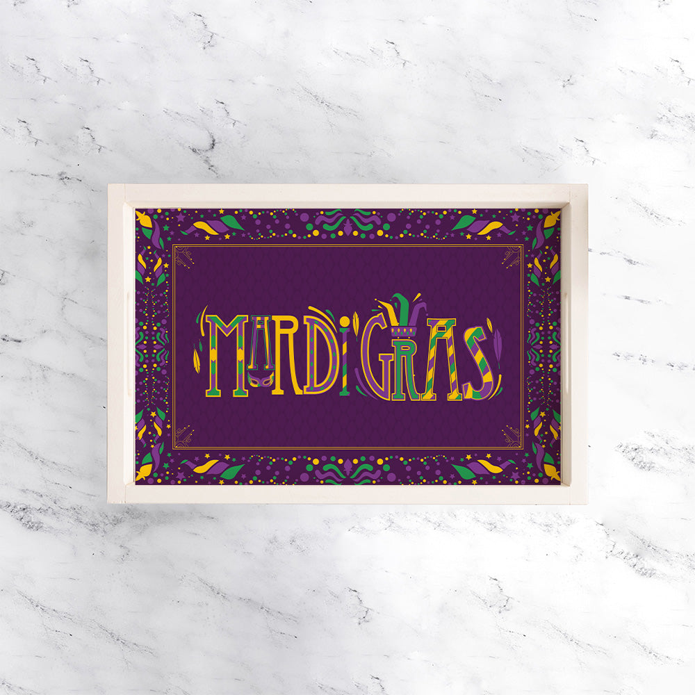 Mardi Gras Serving Tray