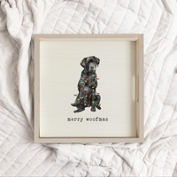 Merry Woofmas Black Lab Serving Tray