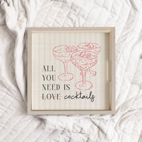 All You Need Is Cocktails Serving Tray