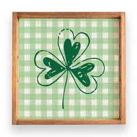 Plaid Shamrock Serving Tray