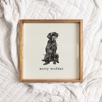 Merry Woofmas Black Lab Serving Tray