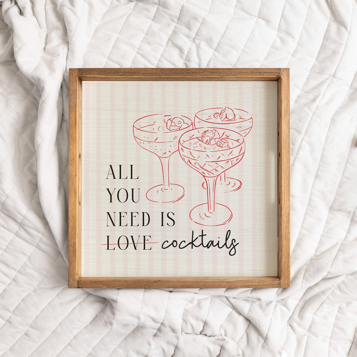 All You Need Is Cocktails Serving Tray