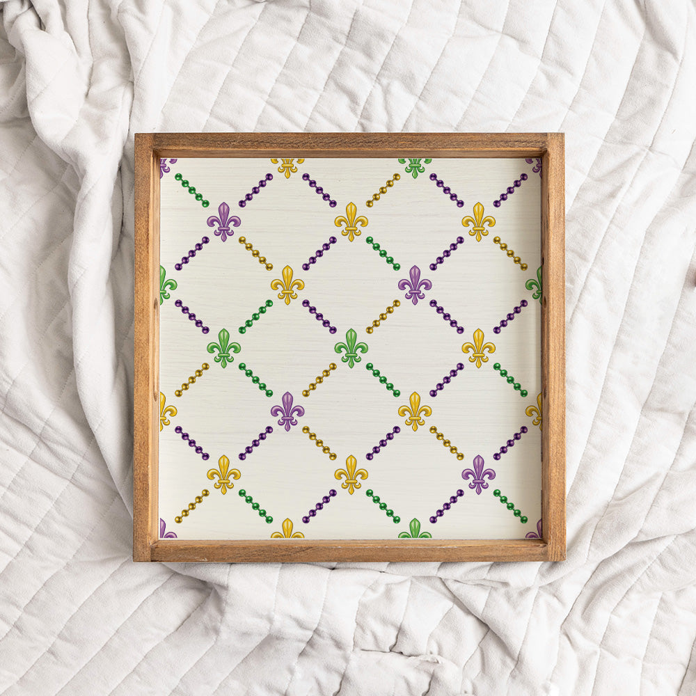 Signature Mardi Gras Serving Tray
