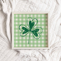 Plaid Shamrock Serving Tray