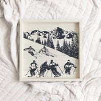 Retro Ski Run Serving Tray