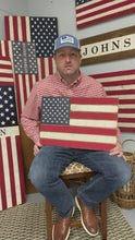 Load and play video in Gallery viewer, Personalized Classic Wooden American Flag
