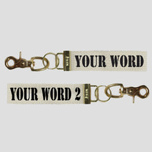 Load image into Gallery viewer, Your Word Two Sided Stencil Keychain

