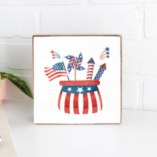 Load image into Gallery viewer, Uncle Sam&#39;s Hat Decorative Wooden Block
