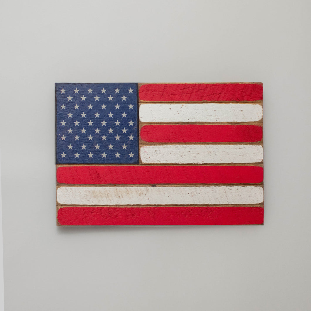 Classic Wooden American Flag