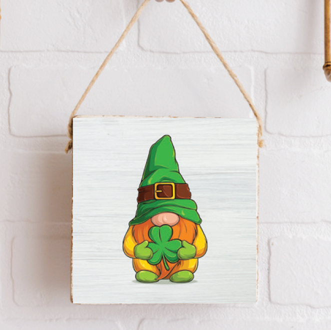Rustic Marlin Happy St. Patrick's Day Hanging Sign
