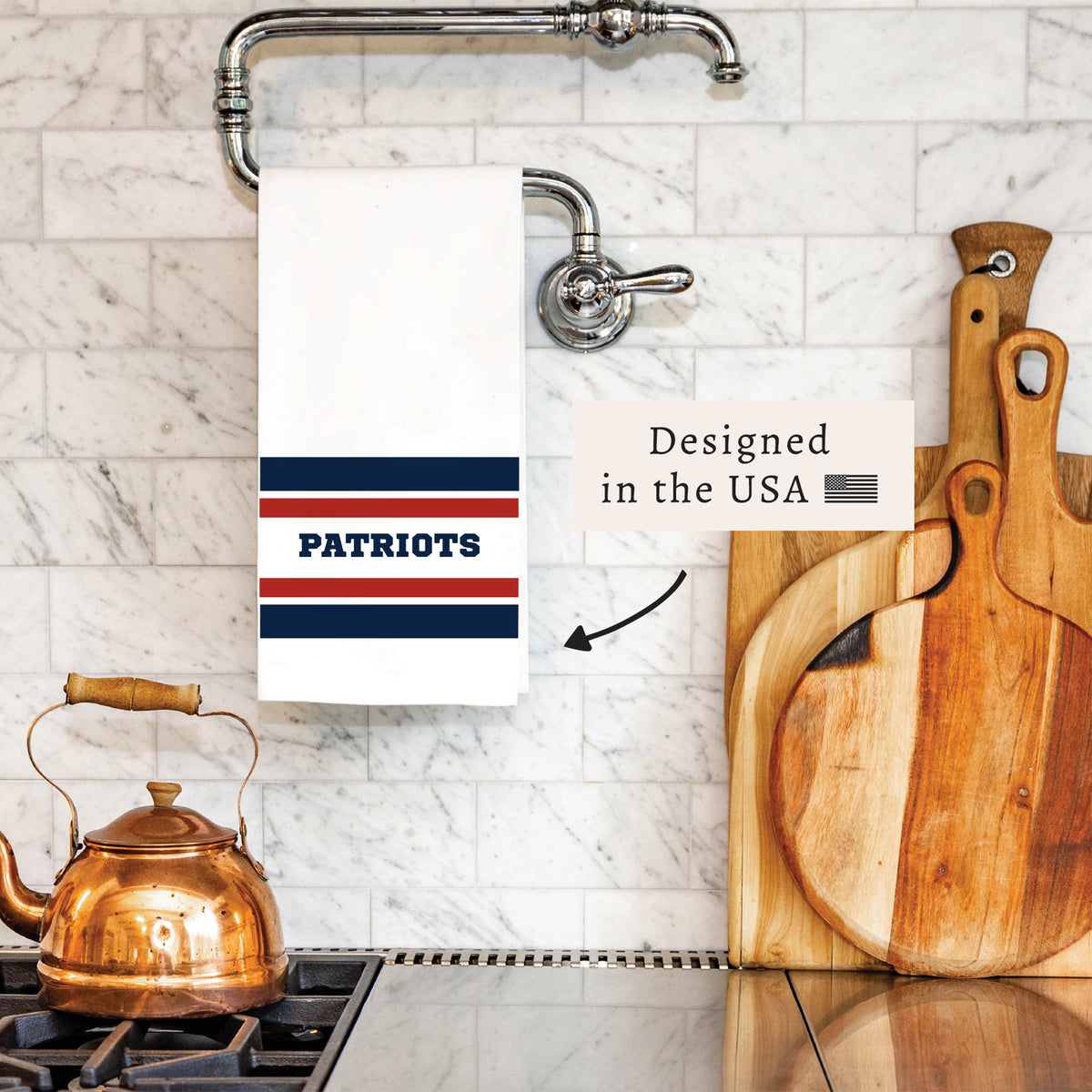 Patriots Stripes Tea Towel