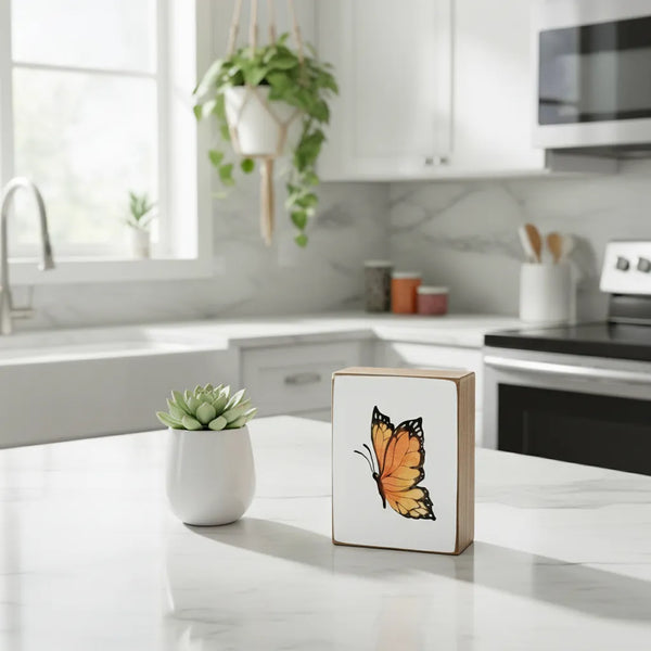 Butterfly Block Sign
