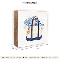 Running Boat Tote Block Sign