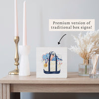 Running Boat Tote Block Sign
