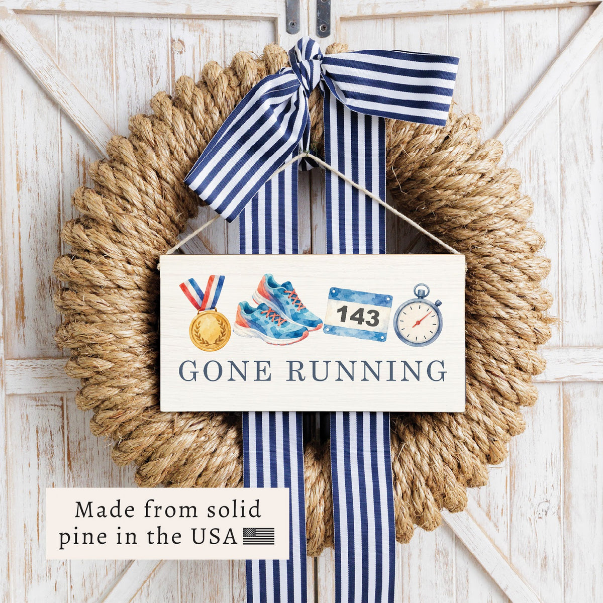 Running Icons Personalized Twine Sign