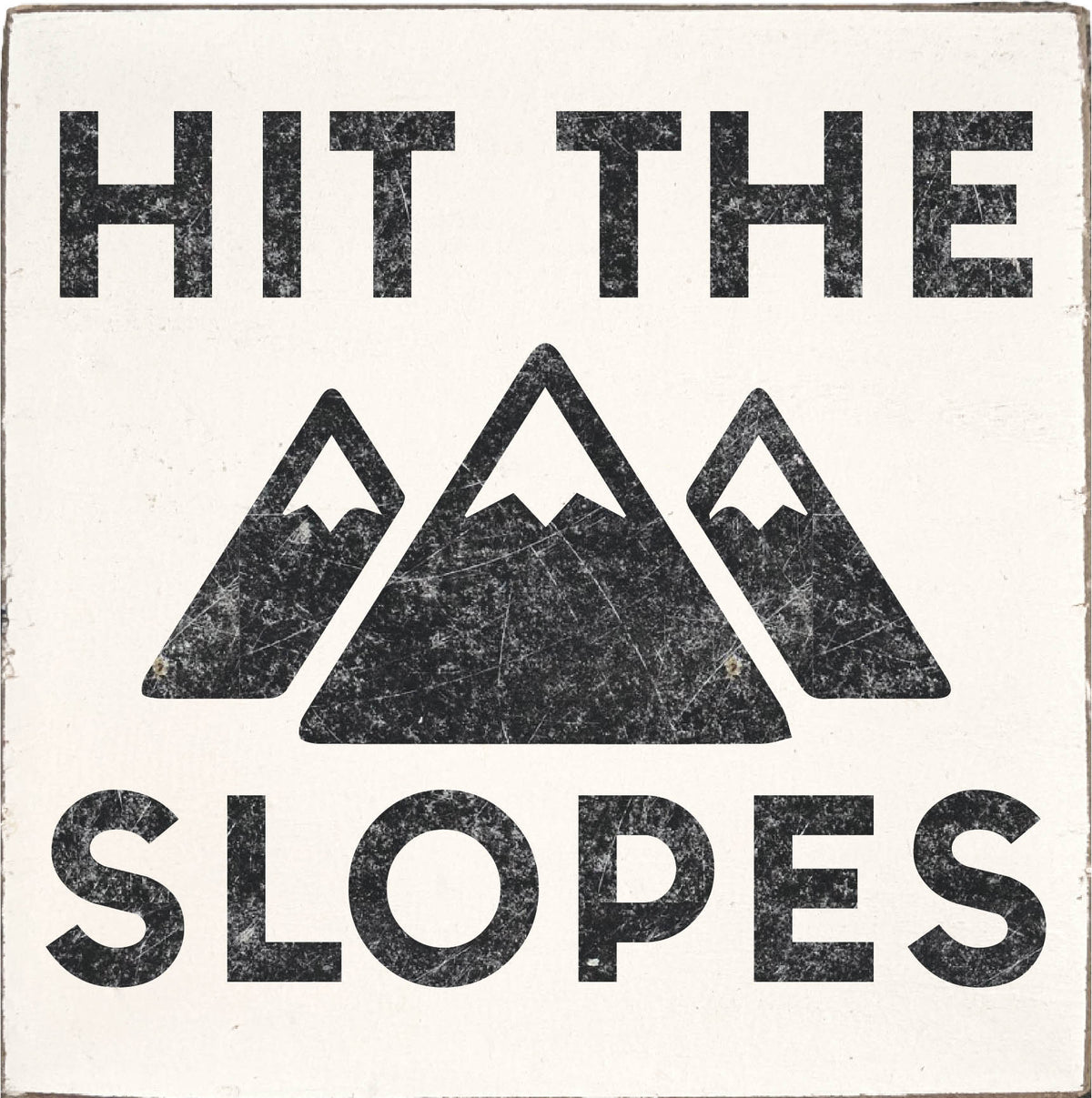 Hit The Slopes Wood Block