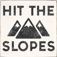 Hit The Slopes Wood Block