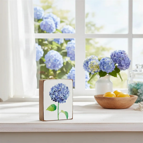 Hydrangea Flower Block Sign